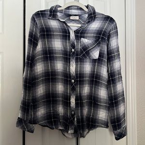 Thread and Supply: Blue and white flannel, Large